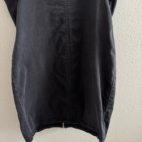 Iris Black Denim Zip Front Mini Dress XL - Picture 9 of 9